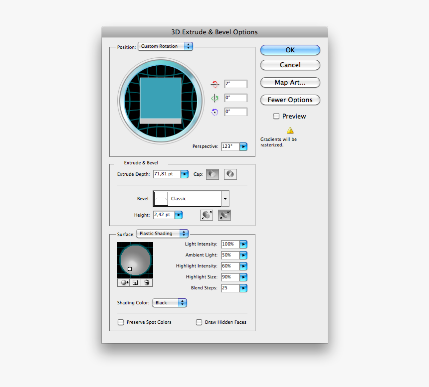 Surface Menu Of The 3d Revolve Options Dialog Box In, HD Png Download, Free Download
