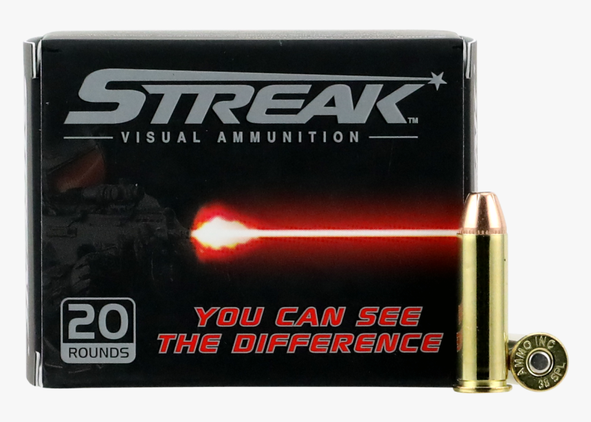 38 Special Ammunition Streak 38125jhp-strk 125 Grain - Bullet, HD Png Download, Free Download