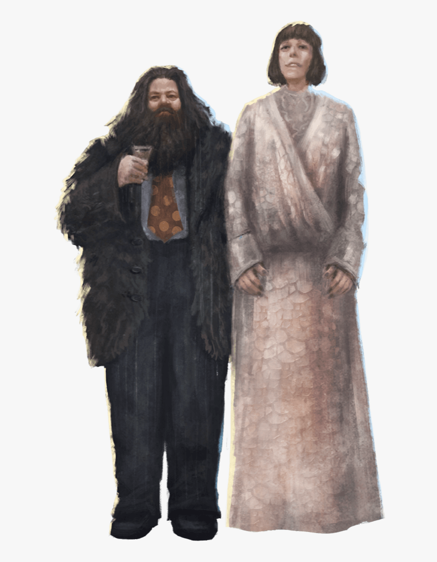 Hagrid And Madame Maxime In Their Yule Ball Outfits - Madame Maxime Yule Ball, HD Png Download, Free Download