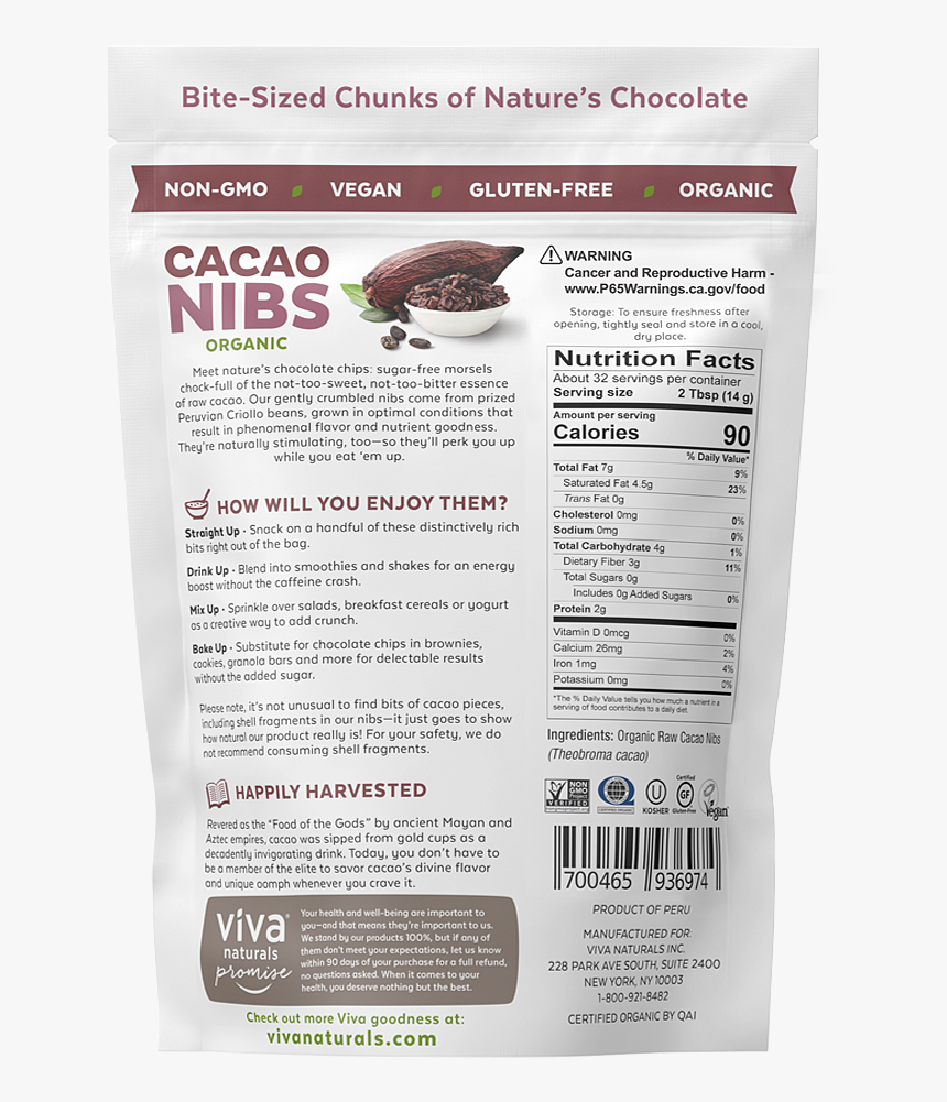 Cacao Nibs"
 Class= - Cacao Nibs Ingredients, HD Png Download, Free Download