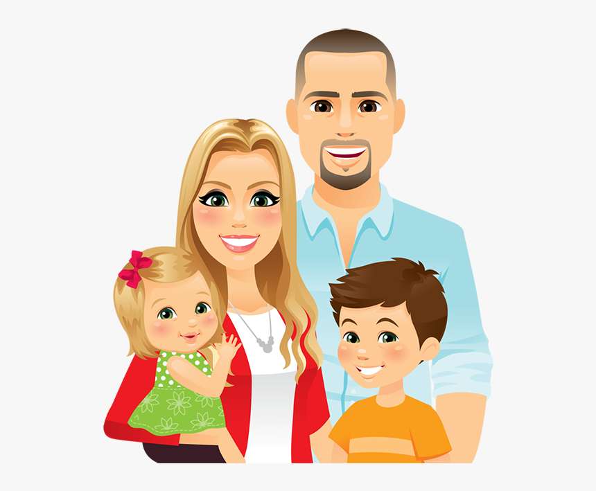 Family Of 4 Clipart, HD Png Download, Free Download