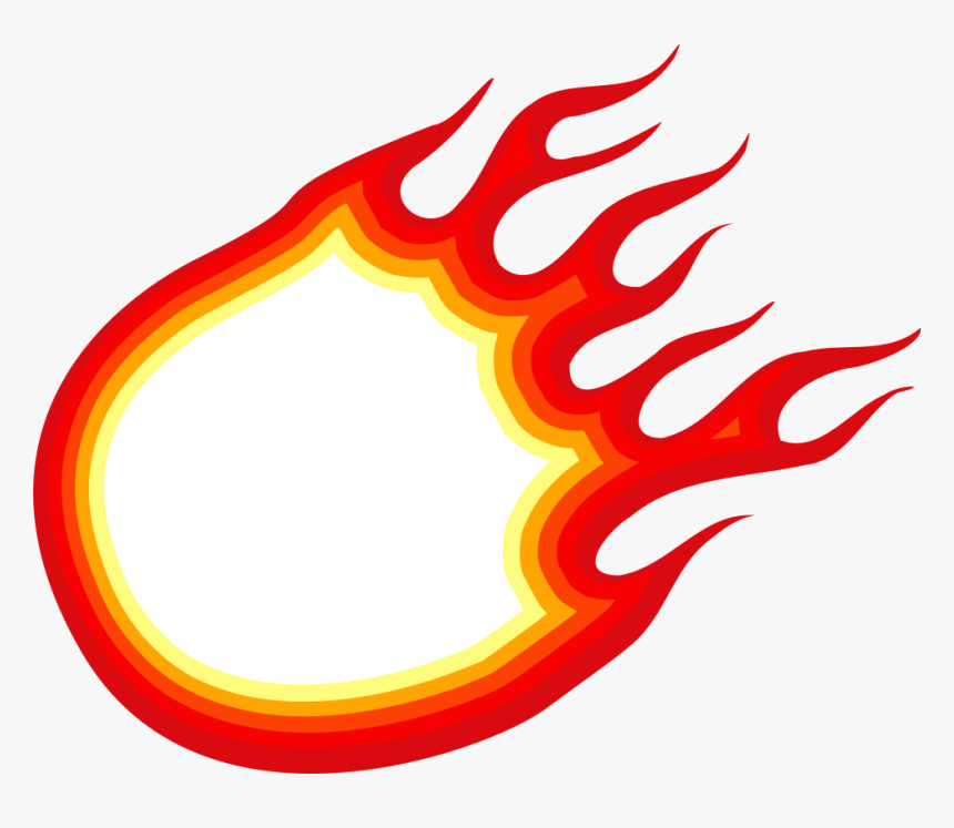 Comic Fireball Flame Vector 3 - Graphic Design, HD Png Download, Free Download