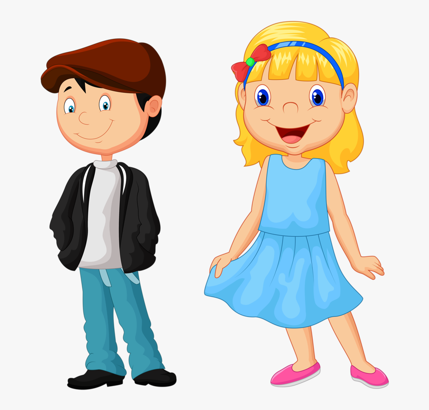 Png Clip Art - Boys And Girls Cartoon, Transparent Png, Free Download