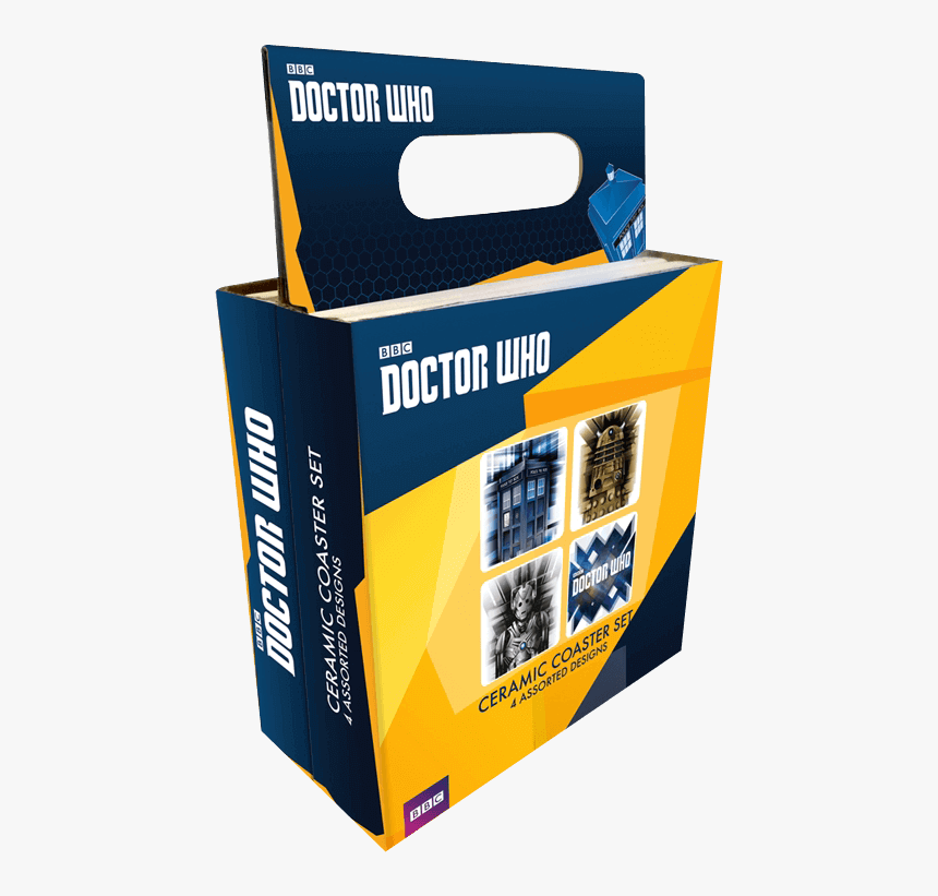 Doctor Who 4 Piece Ceramic Coaster Set - Carton, HD Png Download, Free Download