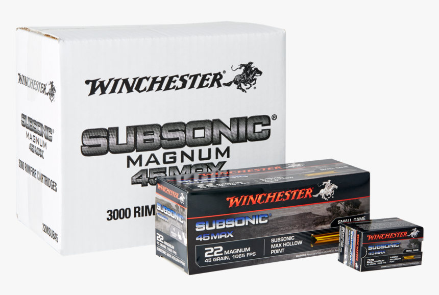 Winchester 22 Mag Sub Sonic Ammo, HD Png Download, Free Download