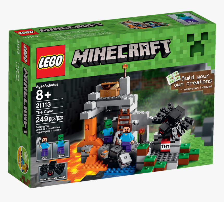 The Cave Box Front - Lego Minecraft, HD Png Download, Free Download