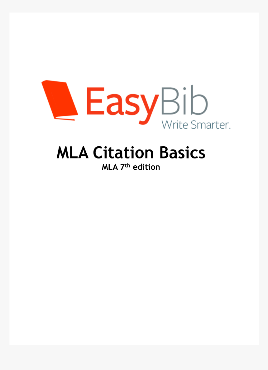 Mla Citation Bibliography Basics Main Image - Easybib, HD Png Download, Free Download