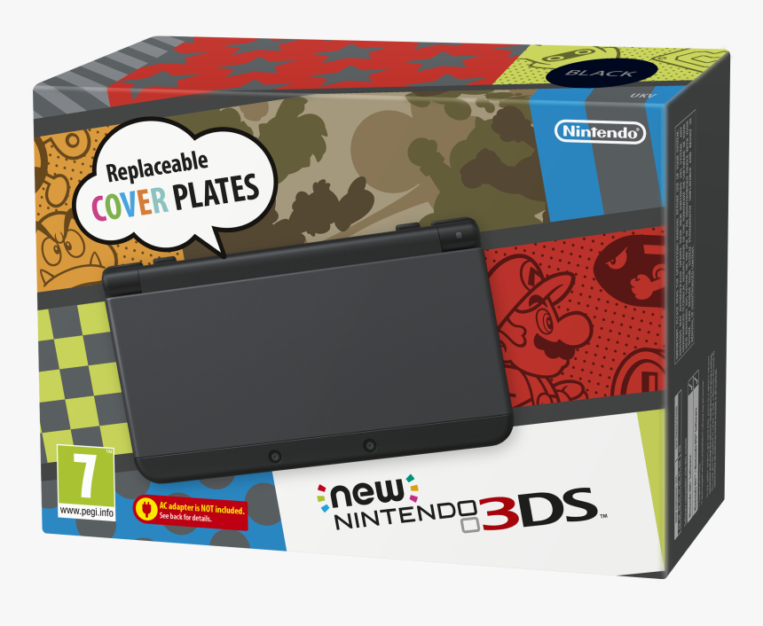 New Nintendo 3ds Black Cover Plates, HD Png Download, Free Download