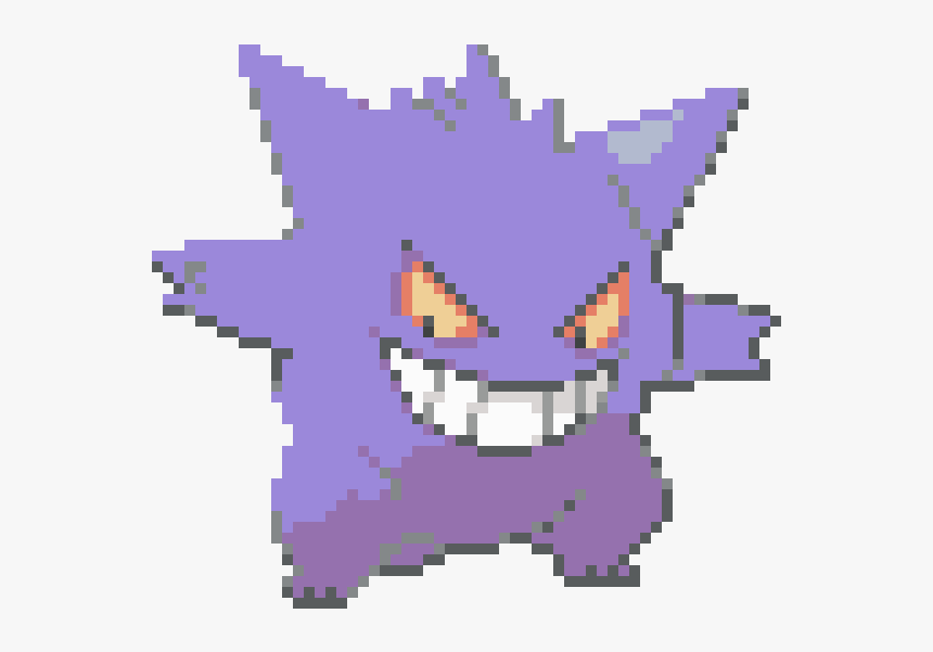 Easy Gengar Pixel Art, HD Png Download, Free Download