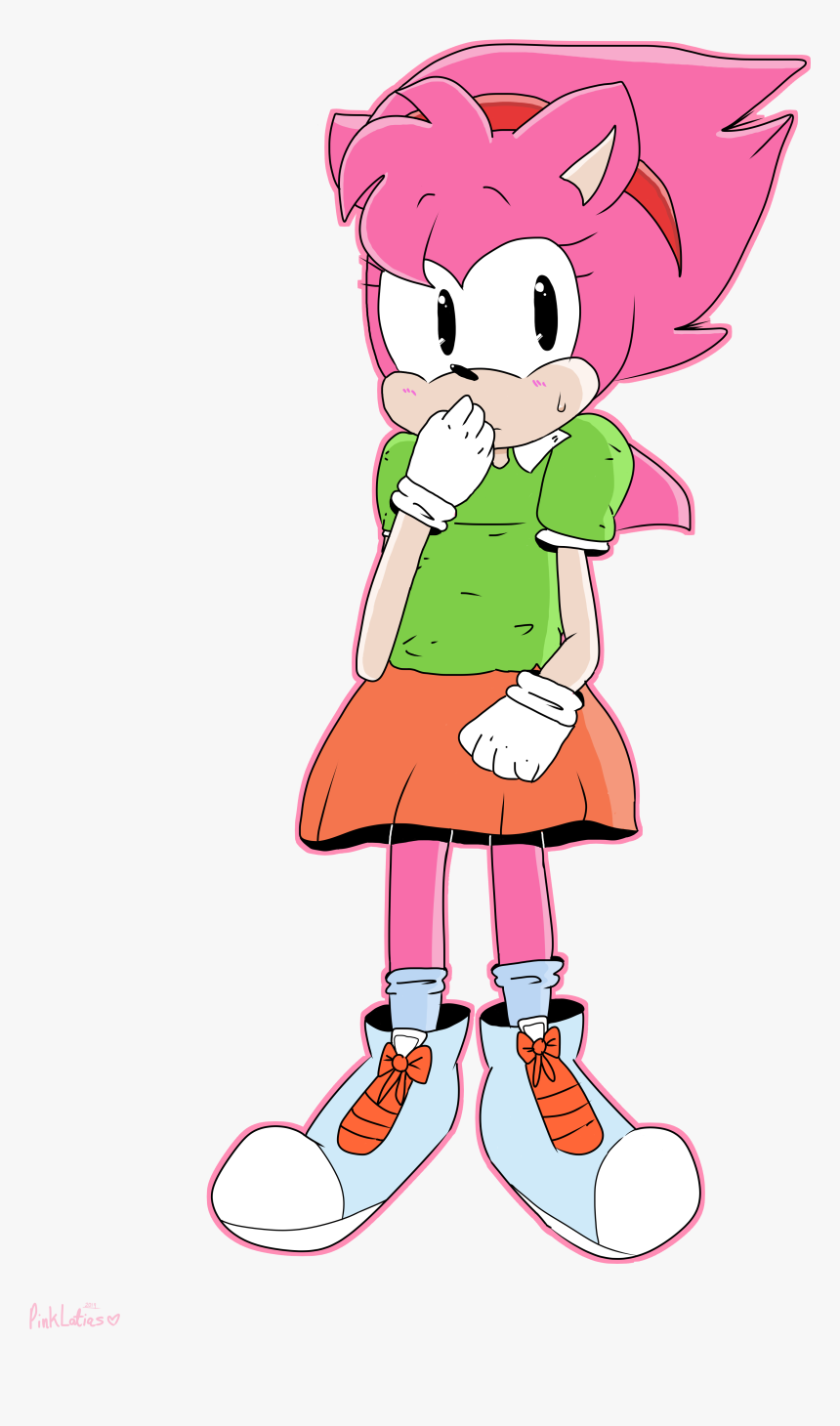 Classic Amy Rose - Cartoon, HD Png Download, Free Download
