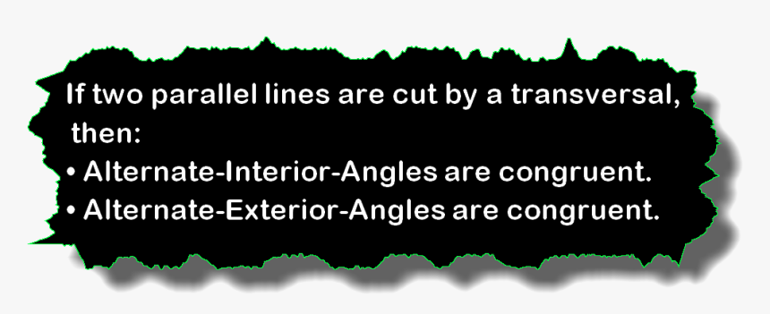 If Two Parallel Lines Are Cut By A Transversal, Then - Graphic Design, HD Png Download, Free Download