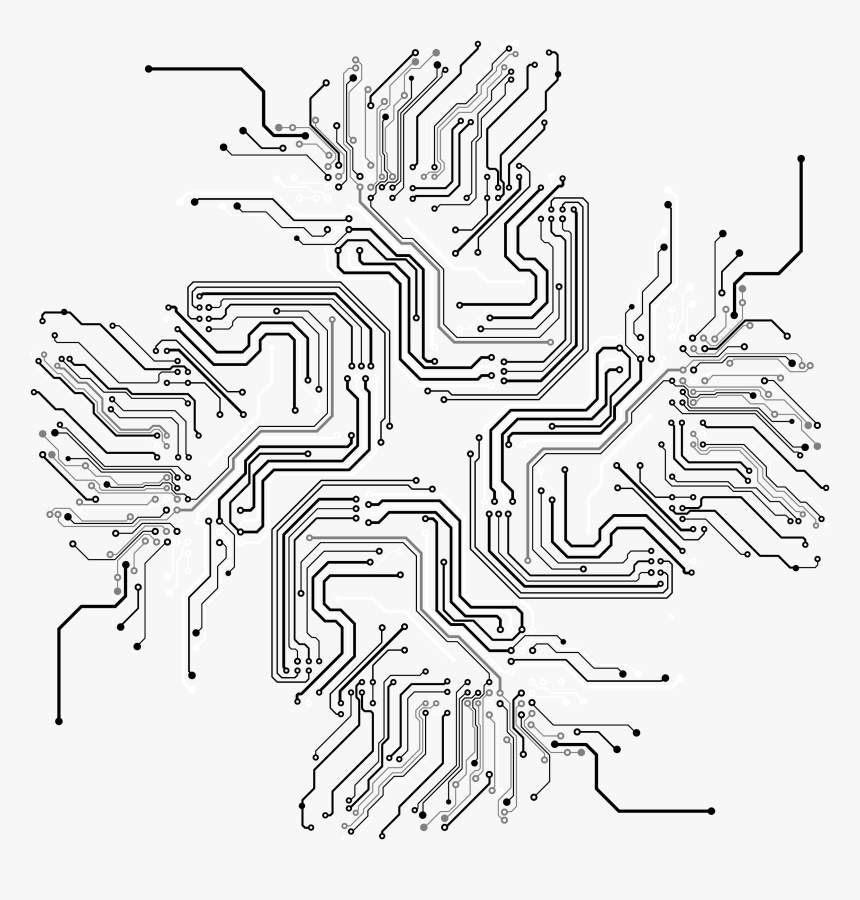 Lines Png Transparent File - Circuit Black And White, Png Download, Free Download