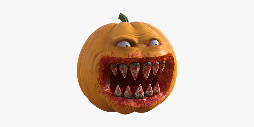 Halloween Pumpkin Bloody Teeth, HD Png Download, Free Download