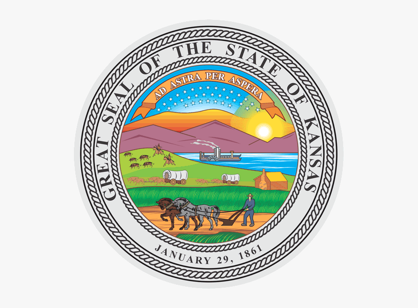 Kansas State Seal Png, Transparent Png, Free Download