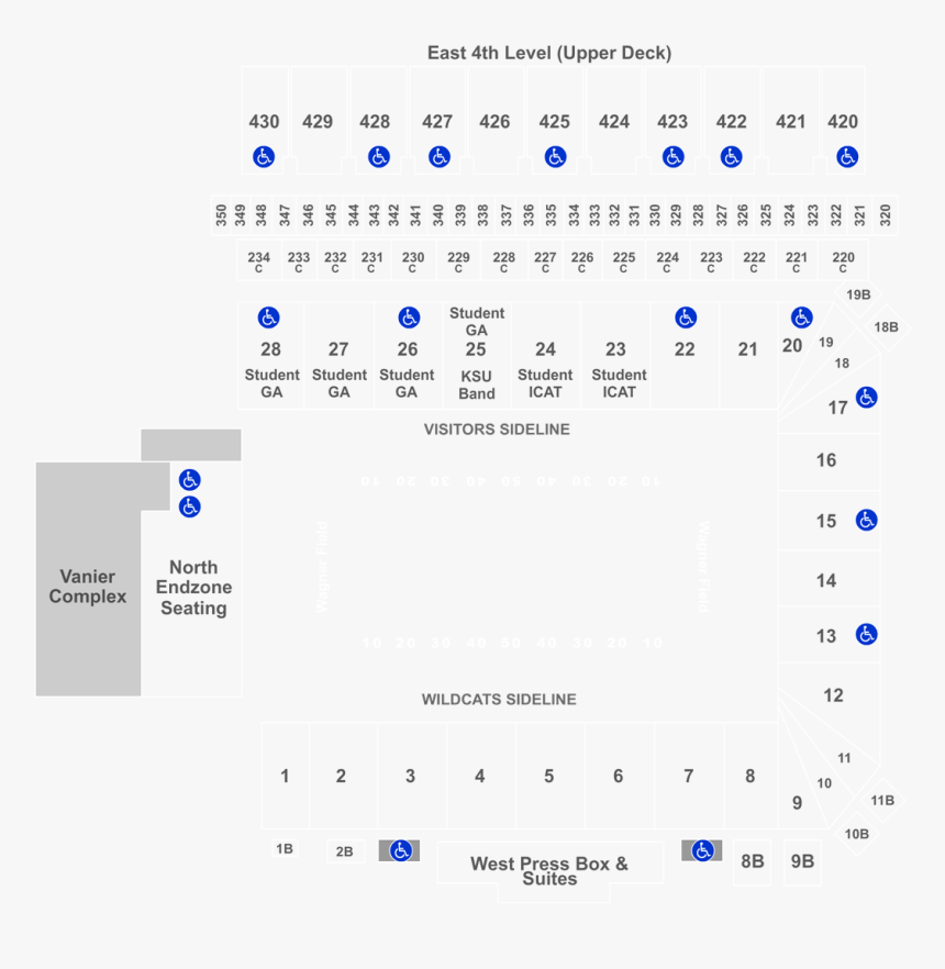 Bill Snyder Family Stadium Seat Numbers, HD Png Download, Free Download