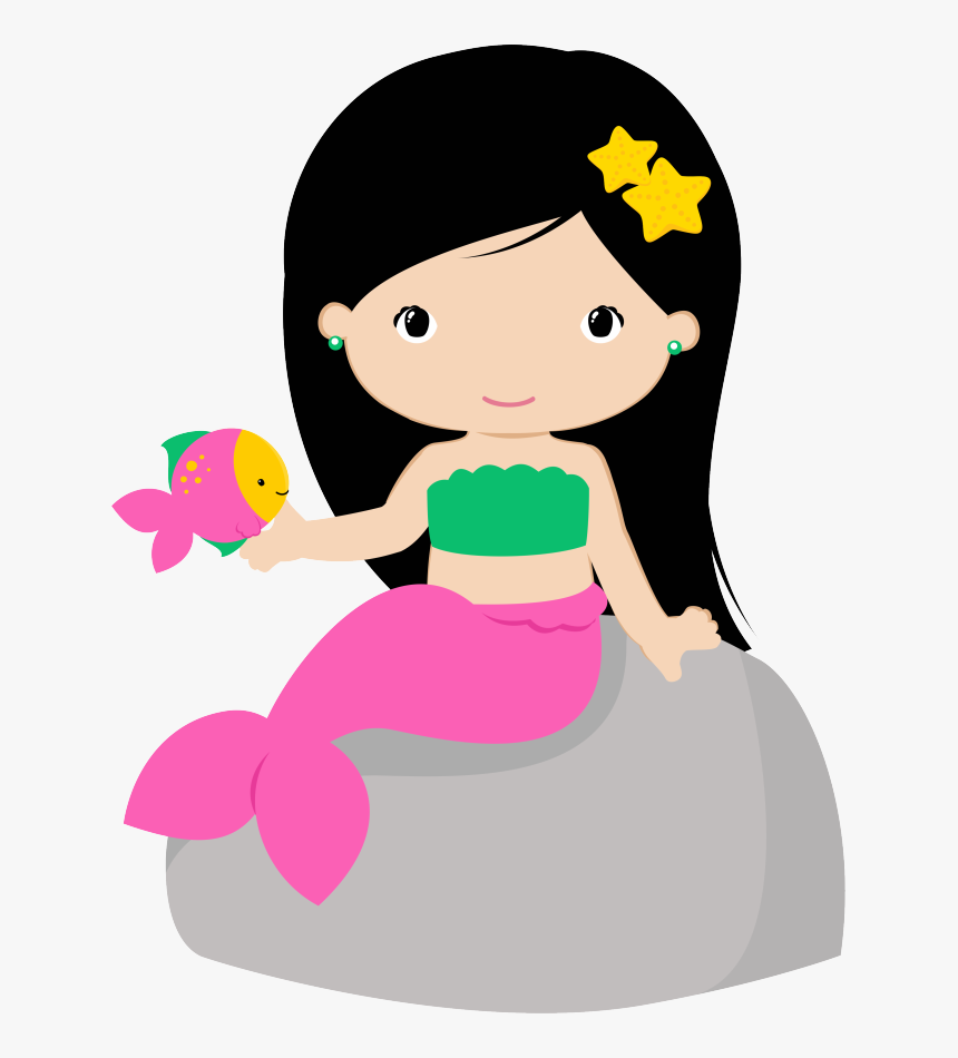 Mermaids Cute Clip Art - Mermaid Clipart, HD Png Download, Free Download