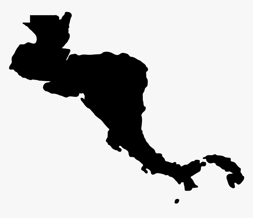 Central America Clear Map, HD Png Download, Free Download