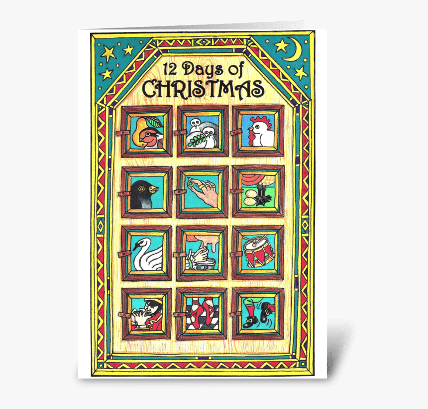 12 Days Of Christmas Greeting Card - Visual Arts, HD Png Download, Free Download