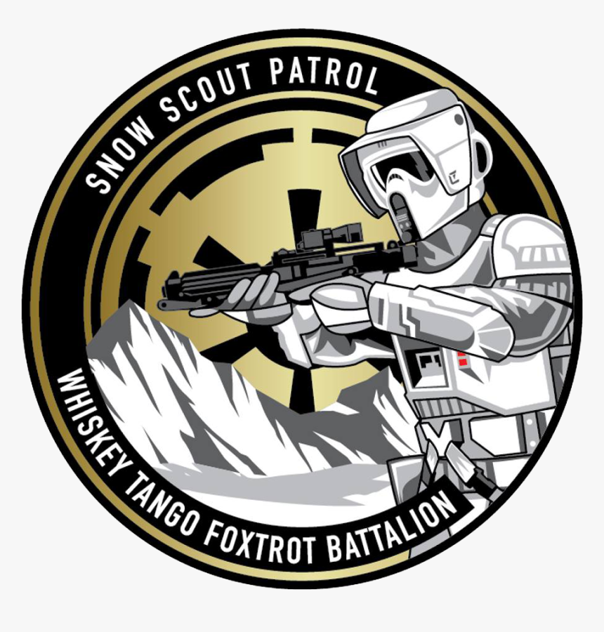 Snow Scouts Gold - Biker Scout Star Wars Patch, HD Png Download, Free Download