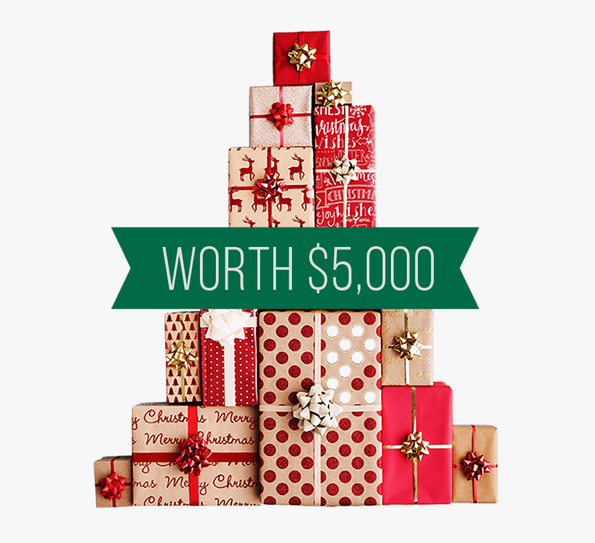 Presents Blank Background With Price - Christmas Tree Gift Box, HD Png Download, Free Download