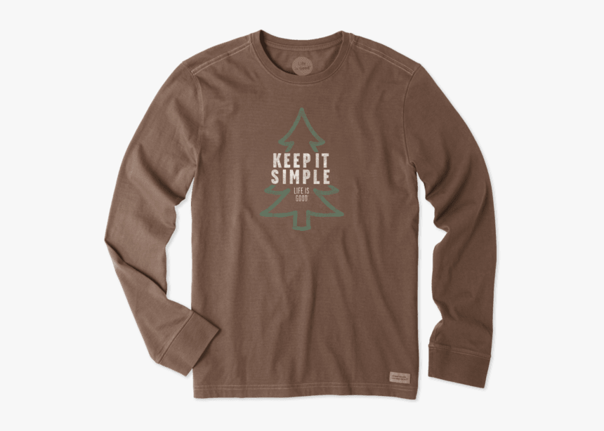 Men"s Keep It Simple Tree Long Sleeve Crusher Tee - Life Is Good Tools Shirt, HD Png Download, Free Download