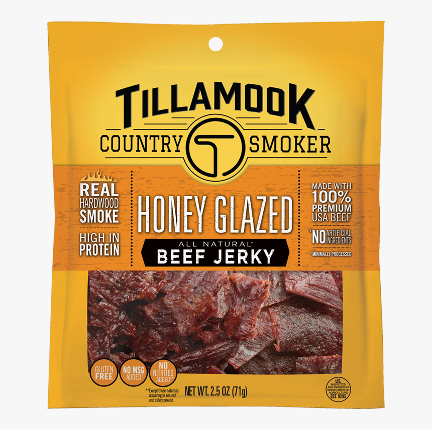 Large Honey Glazed Beef Jerky - Tillamook Honey Glazed Jerky, HD Png Download, Free Download