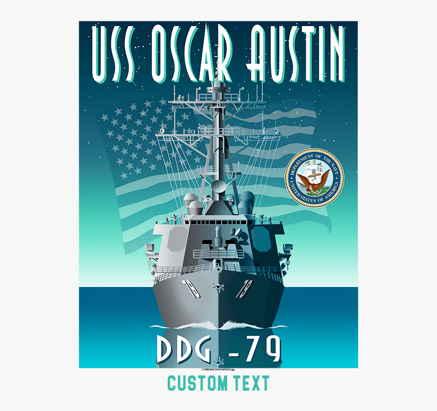 Uss Oscar Austin Ddg-79 Destroyer Military Poster - Us Navy, HD Png Download, Free Download