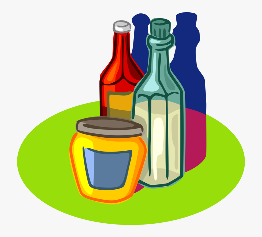 Vector Illustration Of Fast Food Condiments, Ketchup,, HD Png Download, Free Download