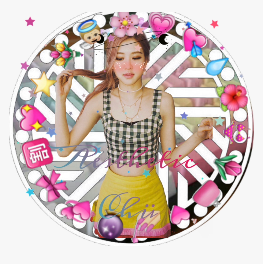 Park Chaeyoung😊blackpink Kpop Rosé Blackpinkrose Icon - Rose Blackpink Png Circle, Transparent Png, Free Download