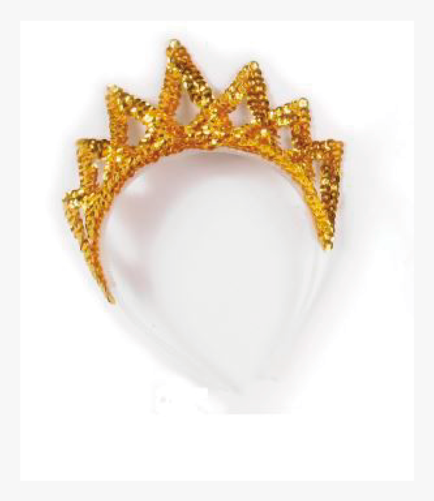 Tiara Lentejuelas Dorada Cotillón Disfraz - Tiara, HD Png Download, Free Download