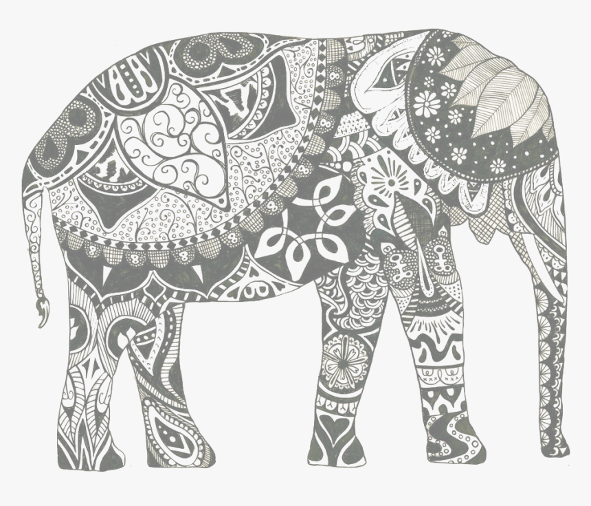 Elephant - Zen Doodle Elephant, HD Png Download, Free Download