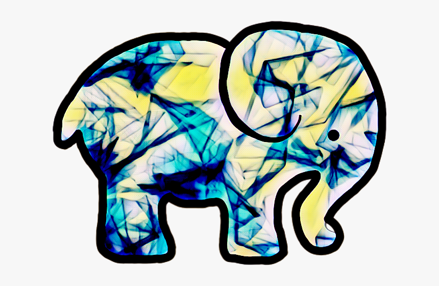 #elephant #sticker #tumblr #aesthetic #png #overlay - Art Tumblr Png Redbubble Sticker, Transparent Png, Free Download