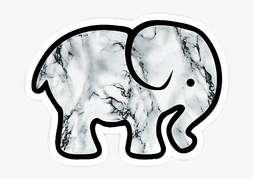 #elefant #marmor #marble #tumblr - Elephant Stickers, HD Png Download, Free Download