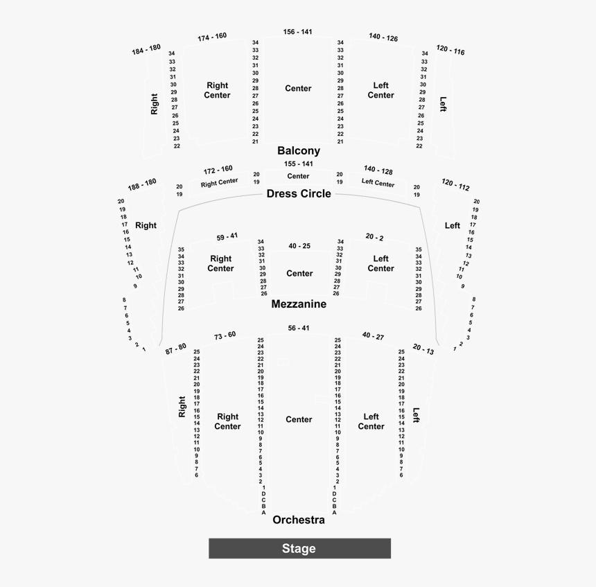 Oriental Theater Seating Chart, HD Png Download - kindpng