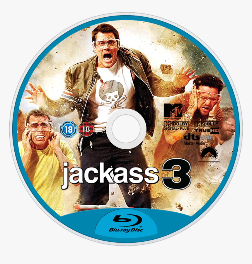 Jackass 3 Bluray Disc Image - Jackass 3 Dvd Cover, HD Png Download, Free Download