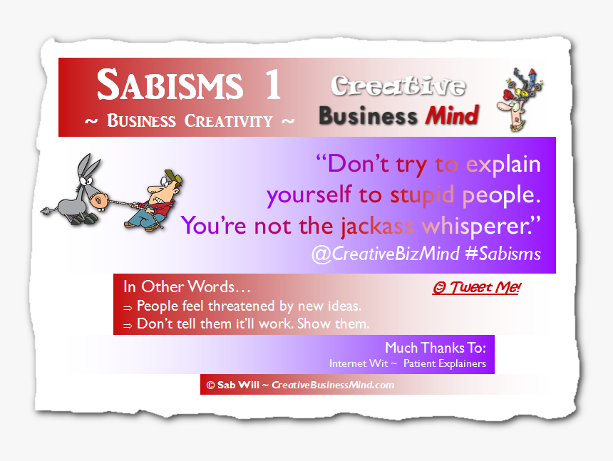 Sabisms For Business Creativity - Event, HD Png Download, Free Download