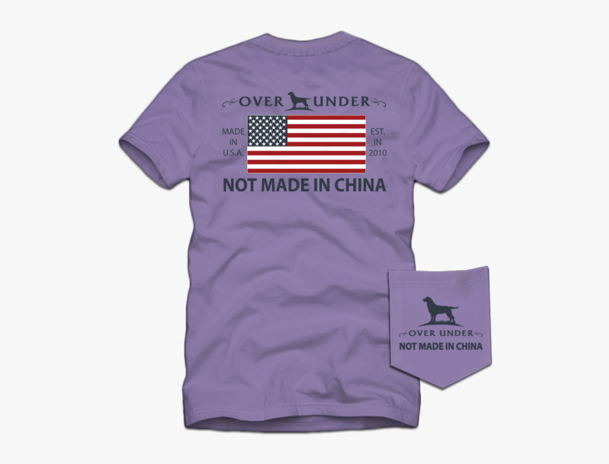 S/s Not Made In China T-shirt Purple Haze - Over Under, HD Png Download, Free Download