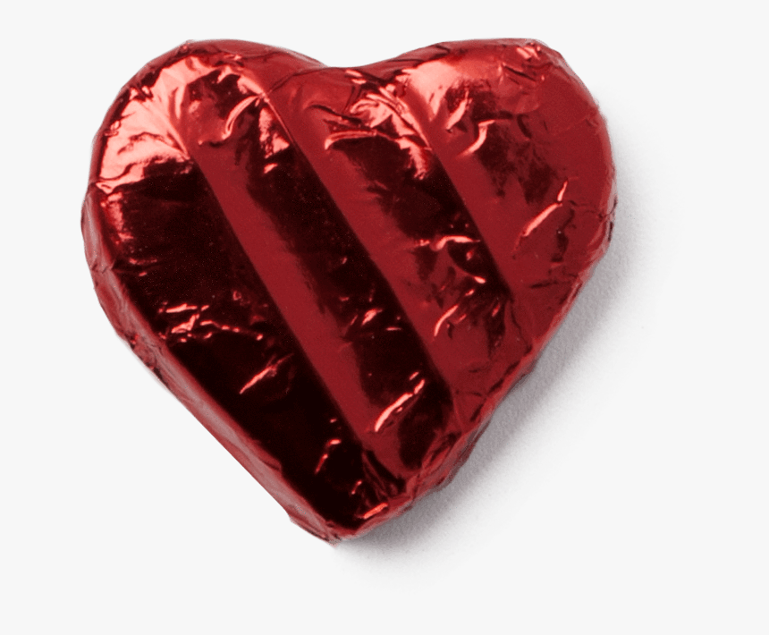 Dark Chocolate Peanut Butter Foil Heart - Heart, HD Png Download, Free Download