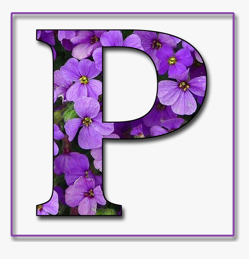 Purple Flower Letter P, HD Png Download, Free Download