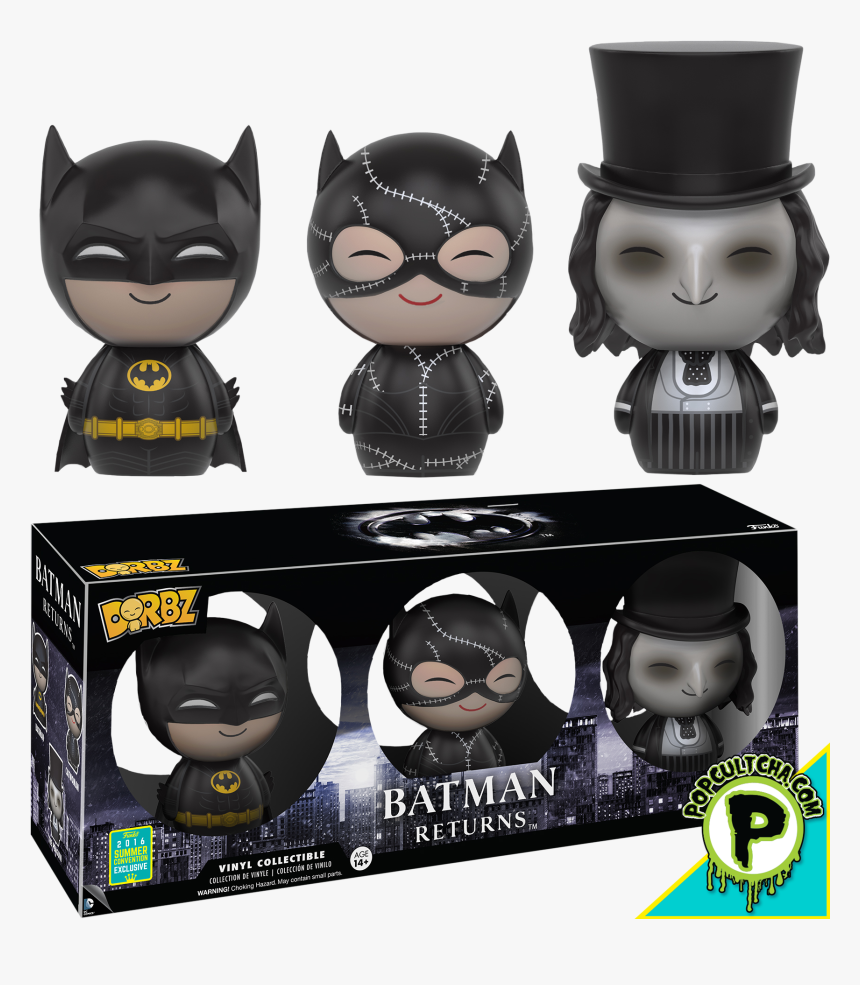 Batman, Catwoman & Penguin Dorbz Vinyl Figure 3-pack - Vinyl Figure Penguin Batman, HD Png Download, Free Download