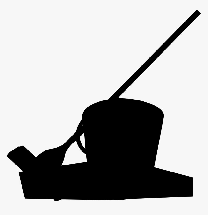 Mop And Bucket Silhouette, HD Png Download, Free Download