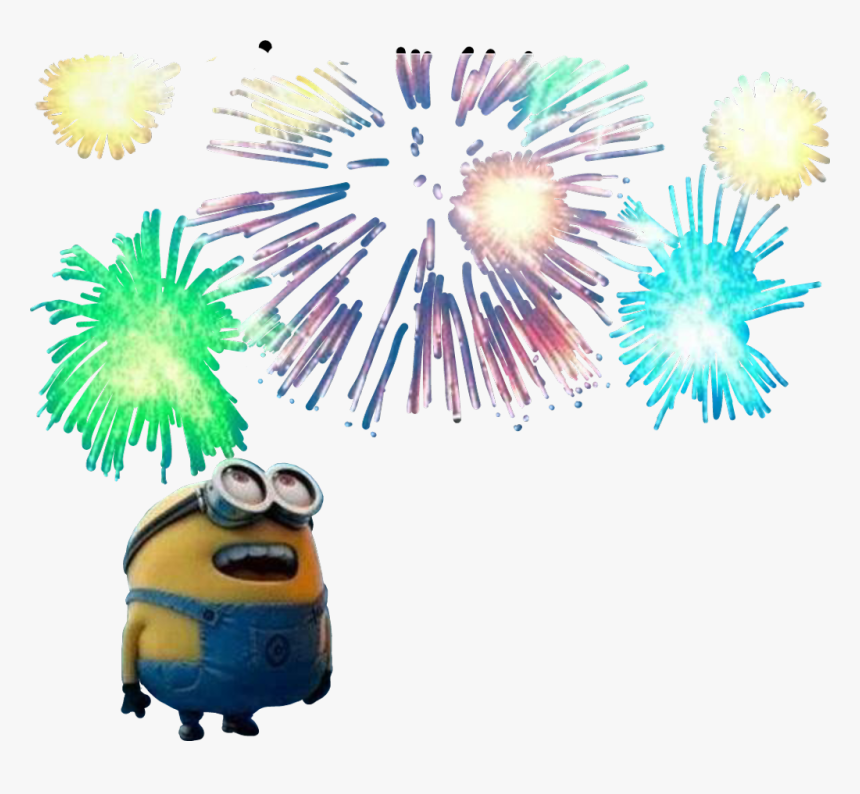 #iloveminions #yellow #bananas #minions #fireworks - Fireworks, HD Png Download, Free Download