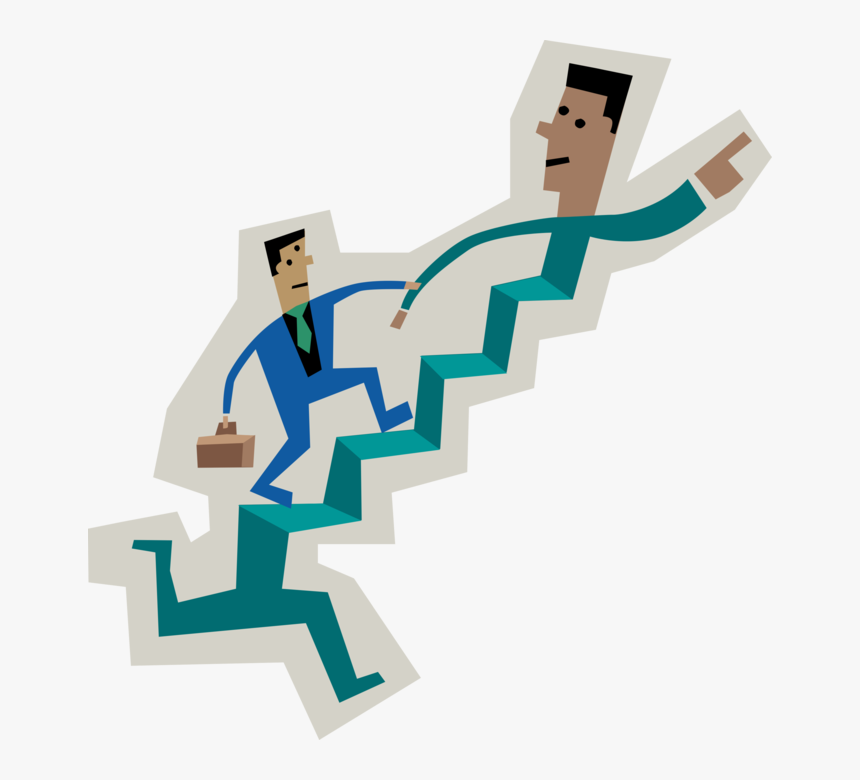 Vector Illustration Of Businessman Running Up Stairs - Clip Art Servant Leader, HD Png Download, Free Download