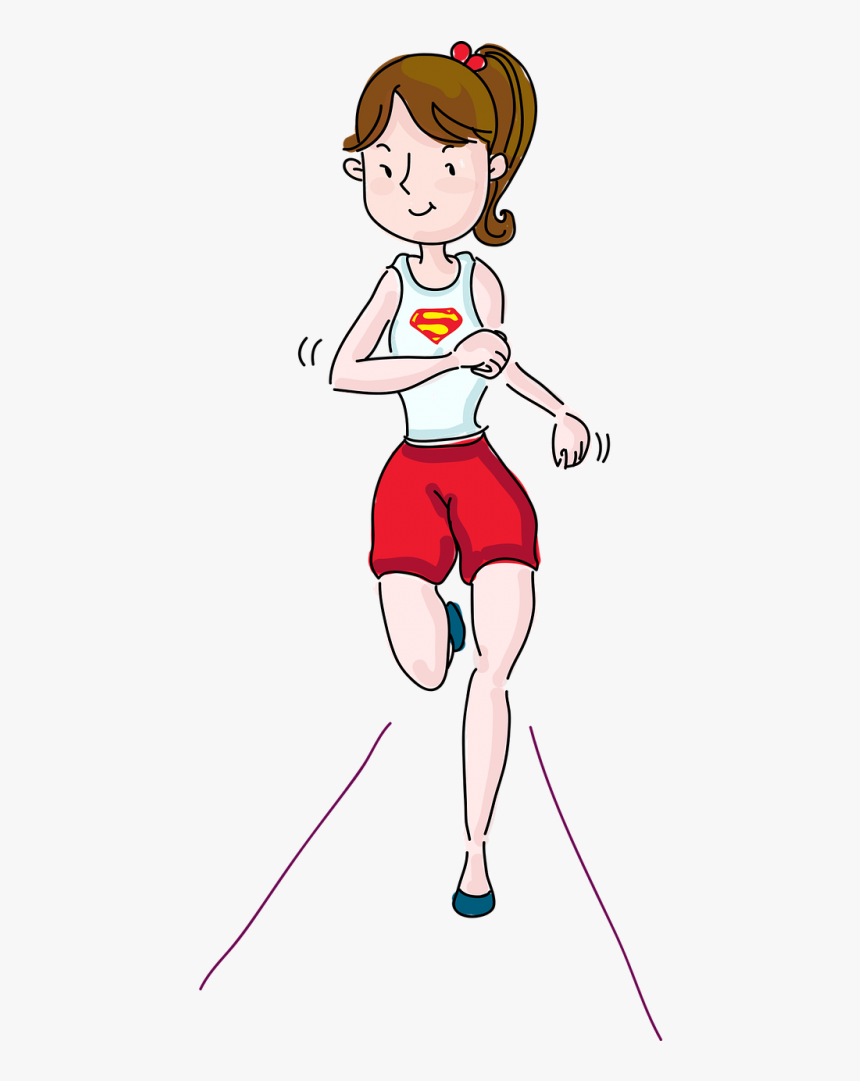 Transparent Girl Running Cartoon Png , Png Download - Funny Birthday Card For A Runner, Png Download, Free Download