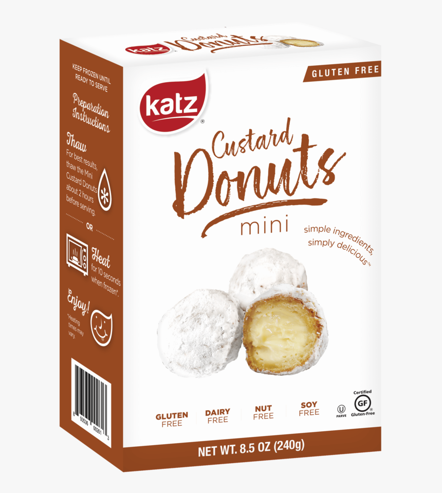 Katz Gluten Free Mini Custard Donuts - Katz, HD Png Download, Free Download