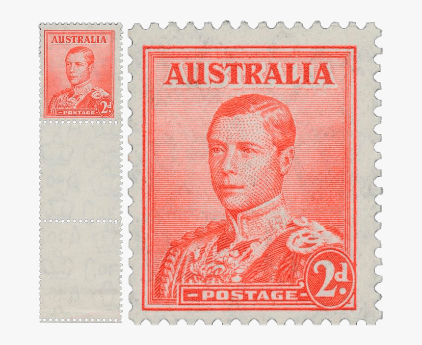 2-penny Scarlet King Edward Viii Stamp, - Rare Australian Stamps Value, HD Png Download, Free Download