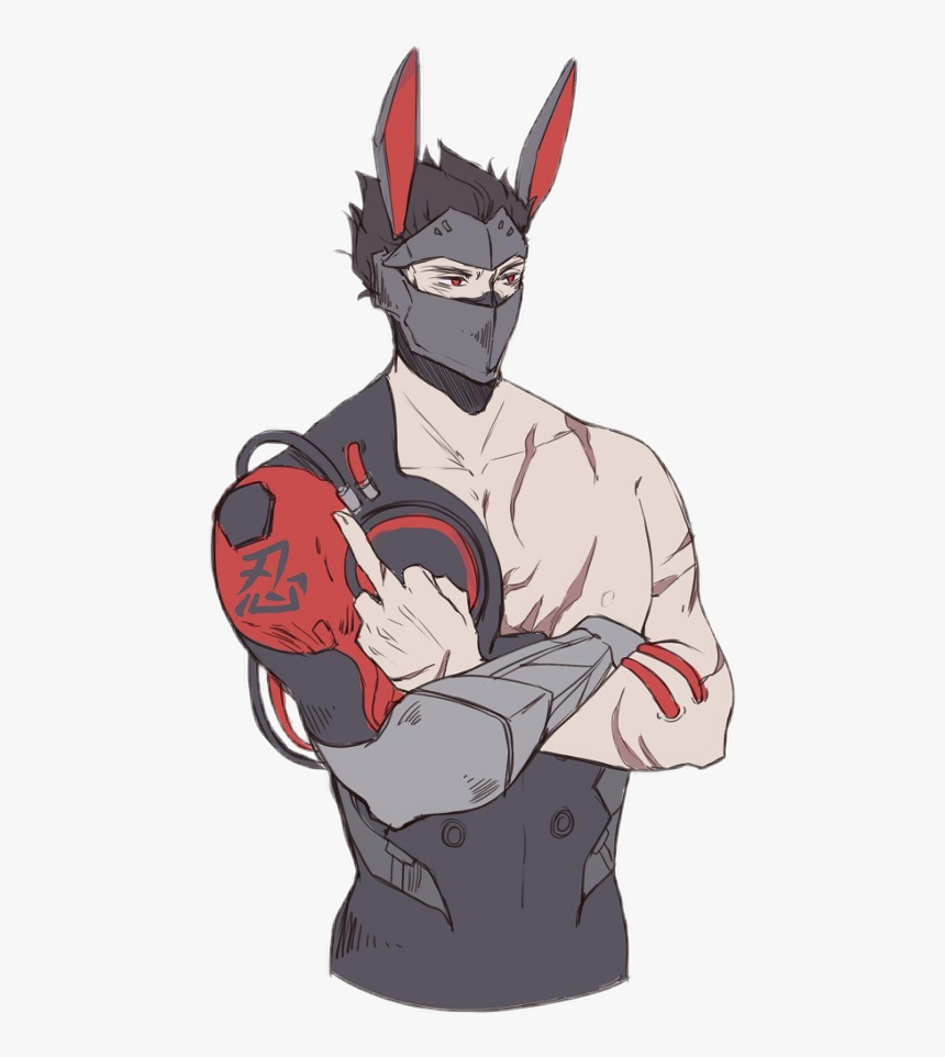 Bunny Genji Overwatch Freetoedit - Cartoon, HD Png Download, Free Download