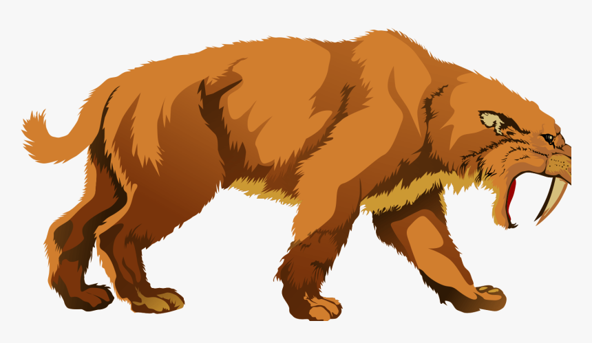 Leon Dientes De Sable , Png Download - Saber Tooth Tiger Png, Transparent Png, Free Download