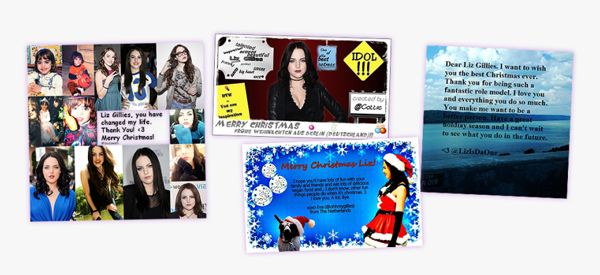 » 2012 Christmas Project » Liz Gillies Online « - Elizabeth Egan Gillies, HD Png Download, Free Download