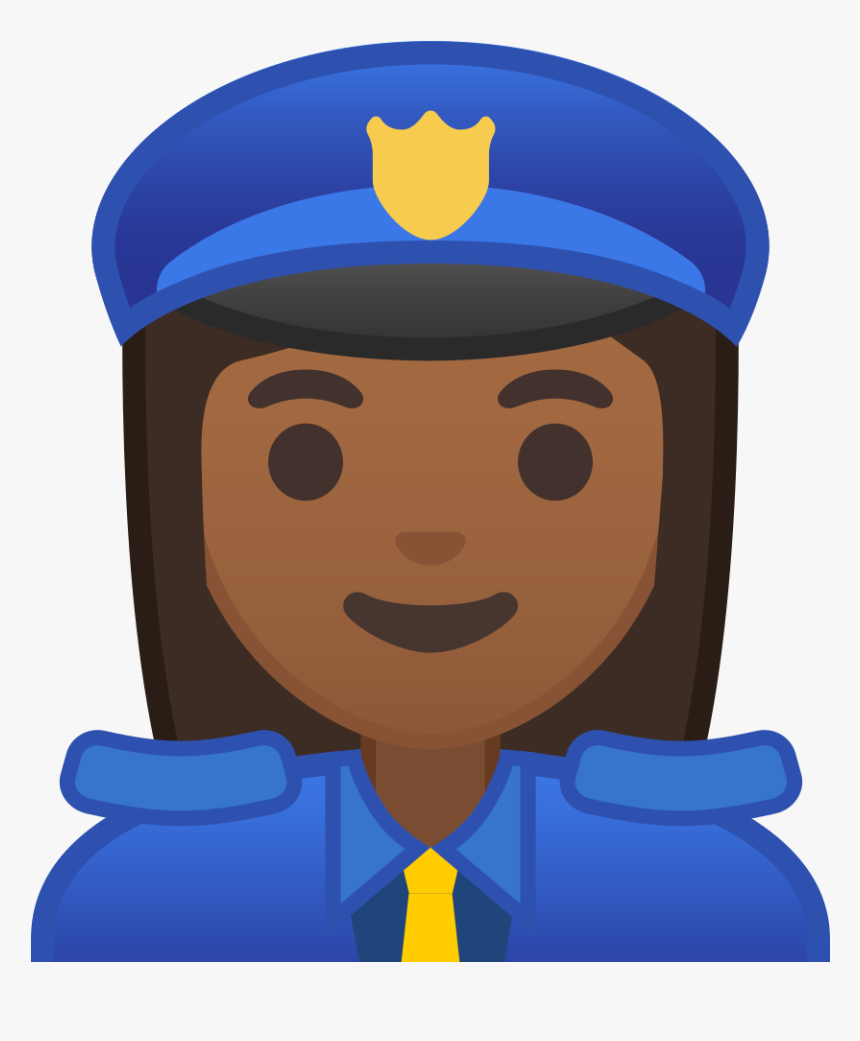 Woman Police Officer Medium Dark Skin Tone Icon - Emoji Policial Png, Transparent Png, Free Download